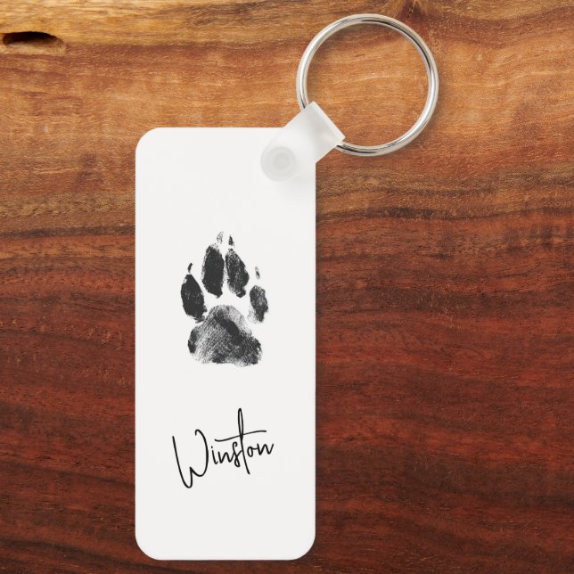 Chaveiro Cute Custom Dog Photos Collage Paw Print (Verso)