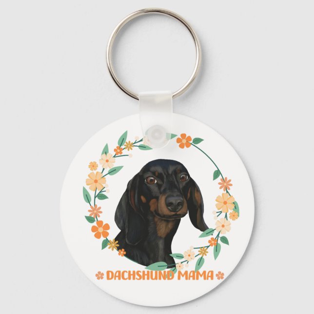 Chaveiro Cute Dachshund - Dachshund Mama (Frente)