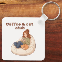 Chaveiro Cute design do Café & Clube do Gato