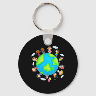 Chaveiro "Cute Earth Day 2025 Save Environment Children Aro