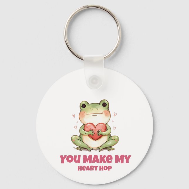 Chaveiro Cute Frog Valentine Tee (Frente)
