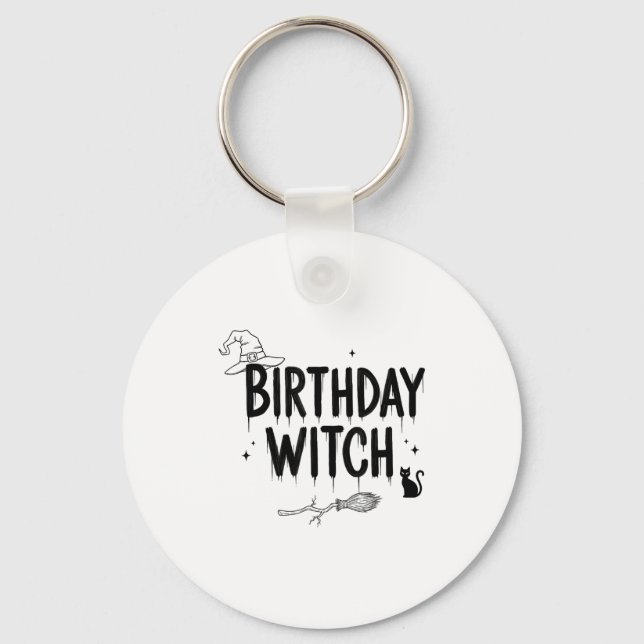 Chaveiro Cute Funny Witch Witchy Birthday Witches Happy Wom (Frente)