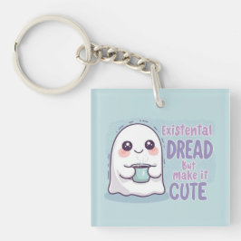 Chaveiro Cute Ghost "Existential Dread But Make It Cute" 
