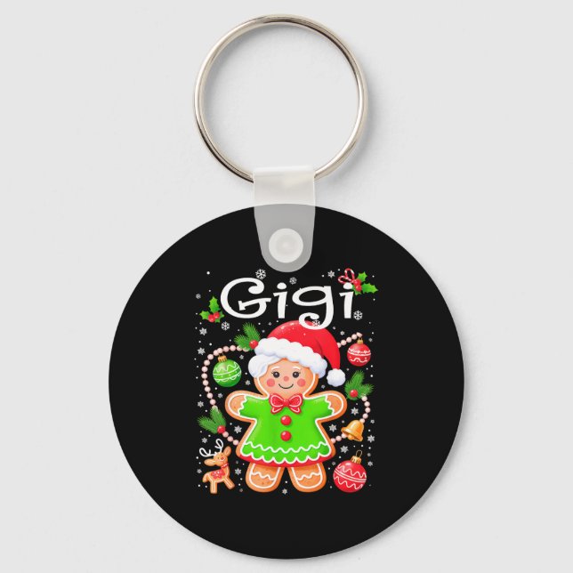 Chaveiro Cute Gigi Gingerbread Family Matching Christmas Co (Frente)