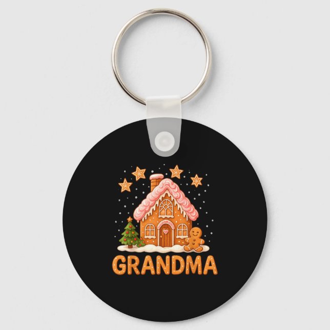 Chaveiro Cute Gingerbread Grandma Merry Christmas Funny  (Frente)