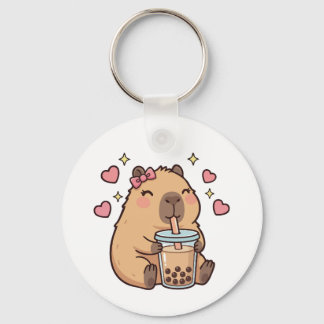 Chaveiro Cute Girls Capybara Ramen Kawaii Tea Kawaii Capy 