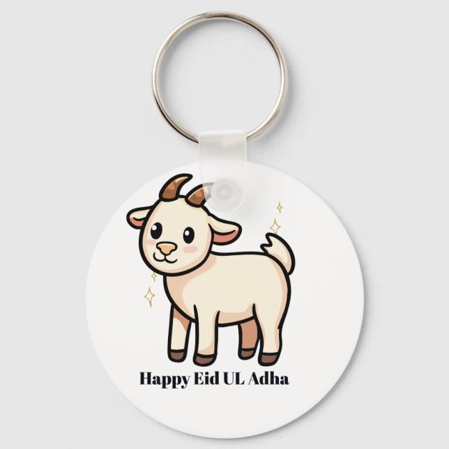 Chaveiro Cute Goat Happy Eid Ul Adha 2026  (Frente)