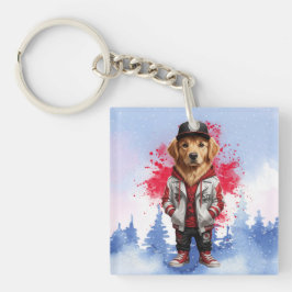 Chaveiro Cute Golden Retriever Fashion Tee