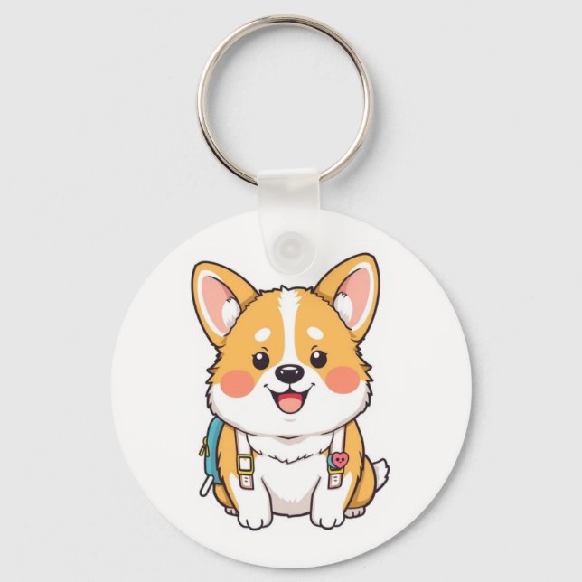 Chaveiro Cute Hachiko Akita Inu Loyal Dog Japan (Frente)