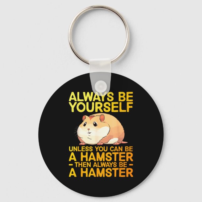 Chaveiro Cute Hamster Design For Men Women Kids Dwarf Hamst (Frente)