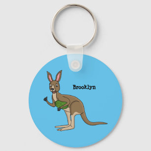 Chaveiro Cute happy Australian kangaroo illustration