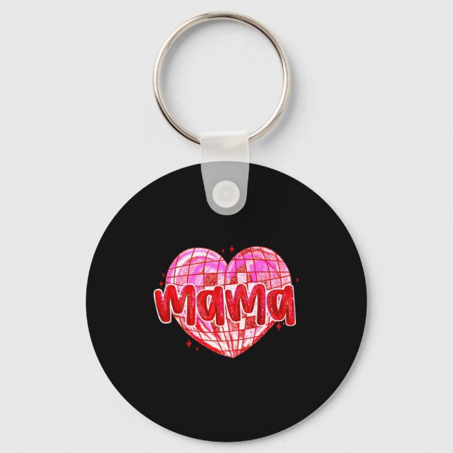 Chaveiro Cute Heart Mama Valentines Day Mom Wife  (Frente)