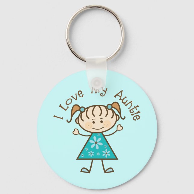Chaveiro Cute I Love My Auntie Gift For Aunt (Frente)