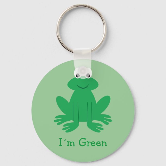 Chaveiro Cute "I´m Green" Cartoon Frog (Frente)