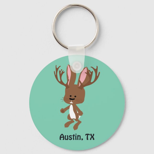 Chaveiro Cute Jackalope - Austin, Texas (Frente)
