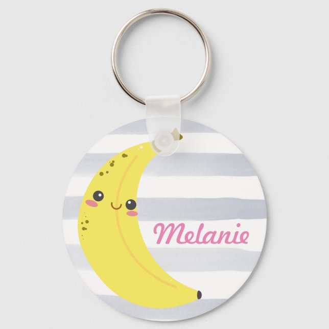 Chaveiro Cute Kawaii Banana Personalizada (Frente)