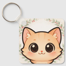 Chaveiro Cute Kawaii Cat Face Keychain