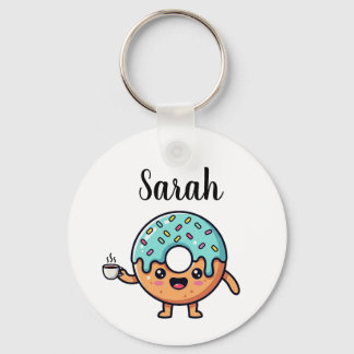Chaveiro Cute Kawaii Donut Lovers Personalized Keychain