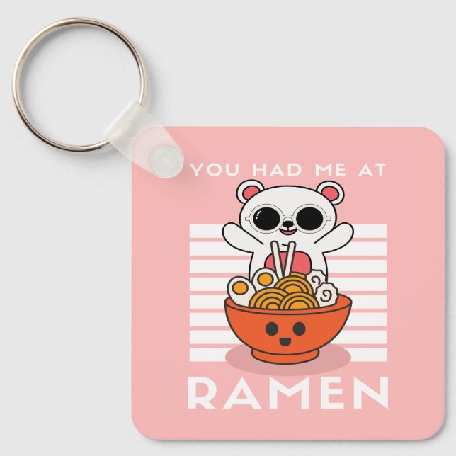 Chaveiro Cute Kawaii Ramen (Frente)