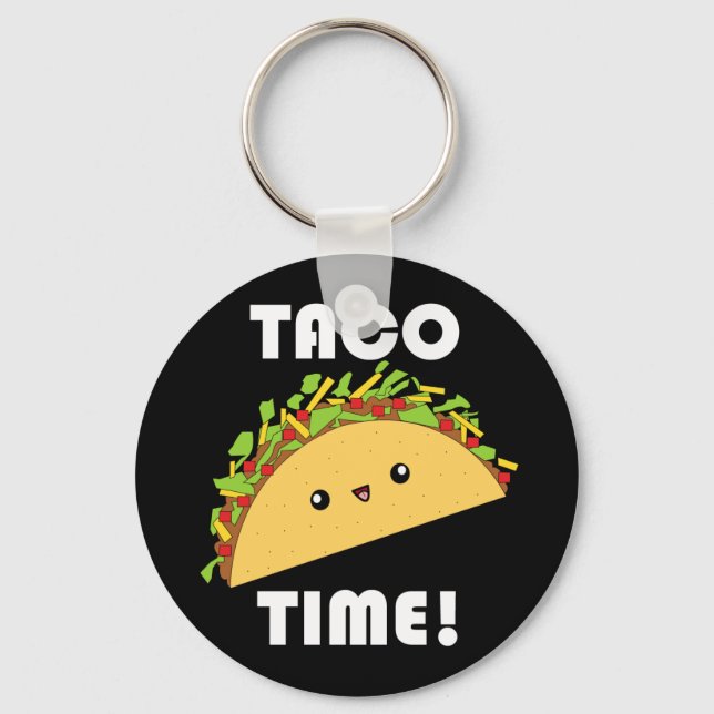 Chaveiro Cute kawaii Taco Time! keychain (Frente)
