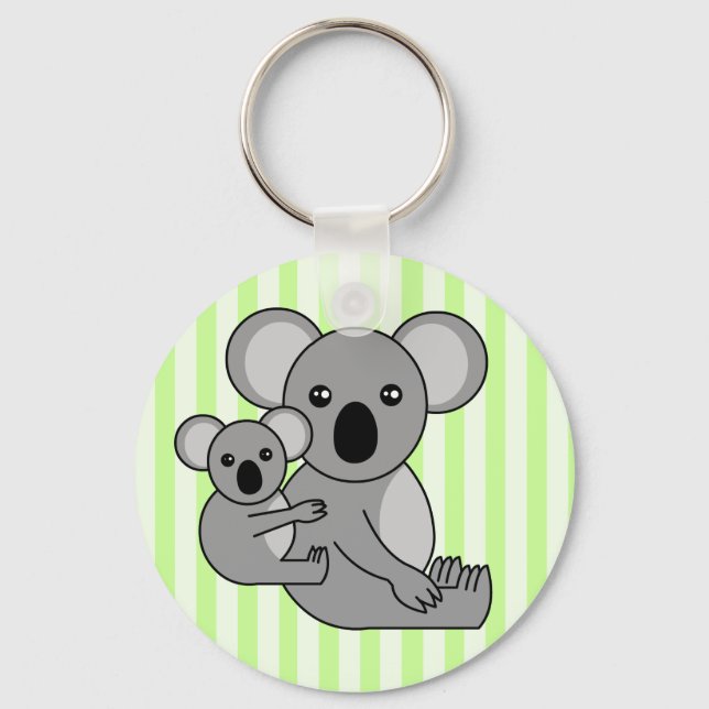 Chaveiro Cute Koala Bear e Bebê (Frente)