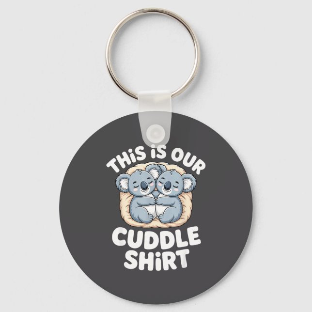 Chaveiro Cute Koala Couple Nest This Is Our Cuddle  (Frente)