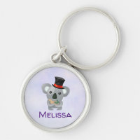 Cute Koala em um Black Top Hat Custom