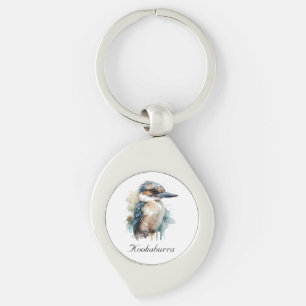 Chaveiro Cute Kookaburra em um Galho, personalizado