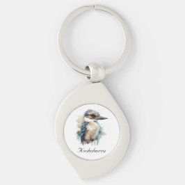 Chaveiro Cute Kookaburra em uma filial, personalizado