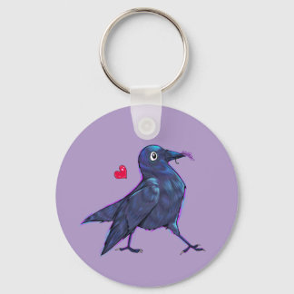 Chaveiro Cute Lavender Crow