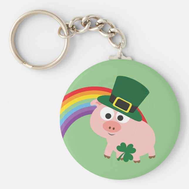 Chaveiro Cute Leprechaun Pig (Frente)