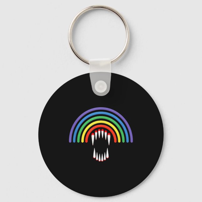 Chaveiro Cute Lgbtq Vamre Lgbt Halloween Ghost Rainbow Gay  (Frente)