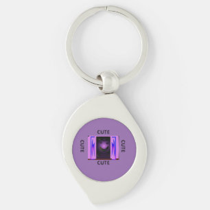 CHAVEIRO CUTE_LOGO_PINK_BLACK