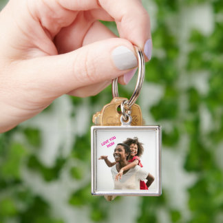 Chaveiro Cute Love You Mom Photo Keychain Gift