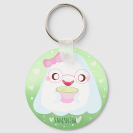 Chaveiro Cute Matcha Latte Ghost