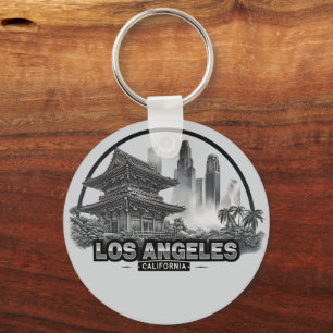 Chaveiro Cute Minimalista de Los Angeles City Califórnia EU