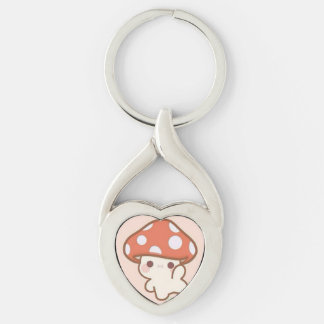 Chaveiro cute mushroom ghost keychain