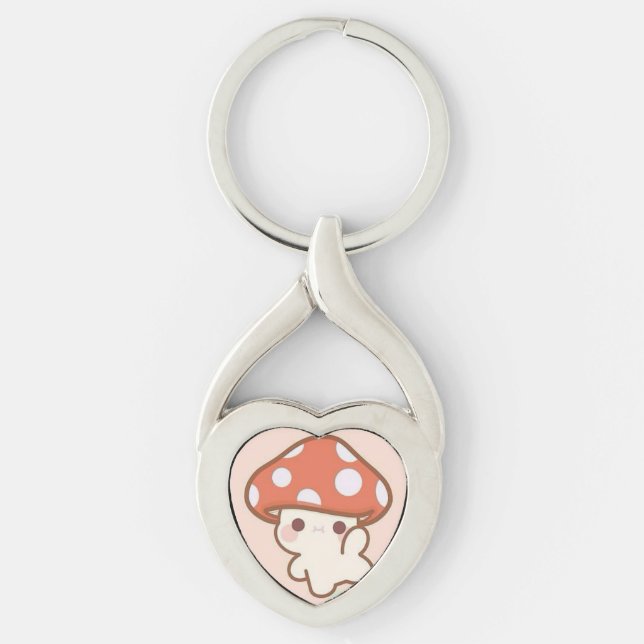 Chaveiro cute mushroom ghost keychain (Frente)