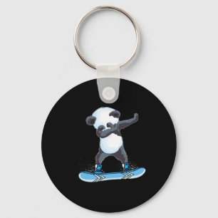 Chaveiro Cute Panda Snowboard Esquiando Presentes Dabbing P