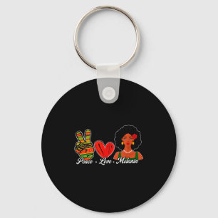 Chaveiro Cute Paz Amor Melanina Mês da História Negra Afro