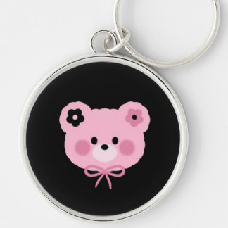 Chaveiro Cute Pink & Black Teddy Bear Keychain
