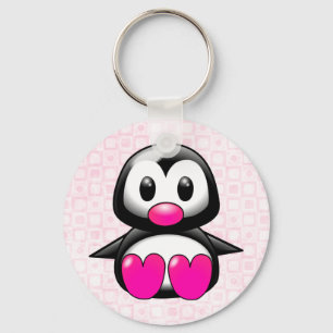 Chaveiro Cute Pink Penguin