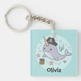 Chaveiro Cute Pirate Narwhal