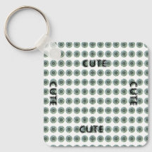 CHAVEIRO CUTE_ PRETO E VERDE