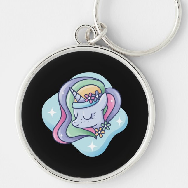 Chaveiro Cute Rainbow Unicorny (Frente)