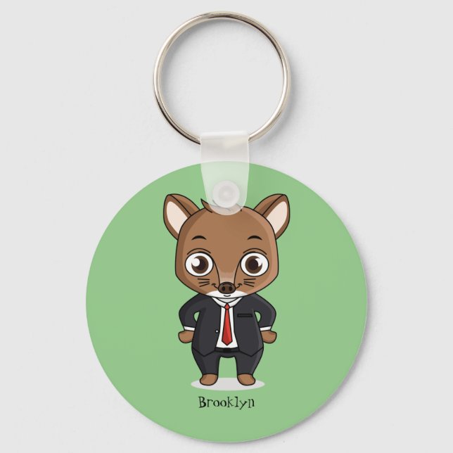 Chaveiro Cute rat cartoon illustration  (Frente)