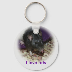 Chaveiro Cute rat sticking out his tongue keychain