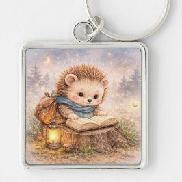 Chaveiro Cute Reading Woodland Hedgehog