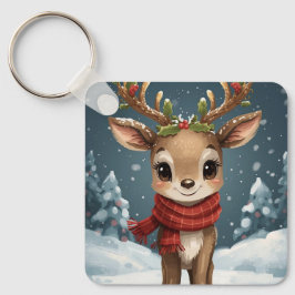 Chaveiro Cute reindeer christmas fun stocking gifts