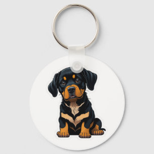 Chaveiro Cute Rottweiler - Presentes para Proprietários de 